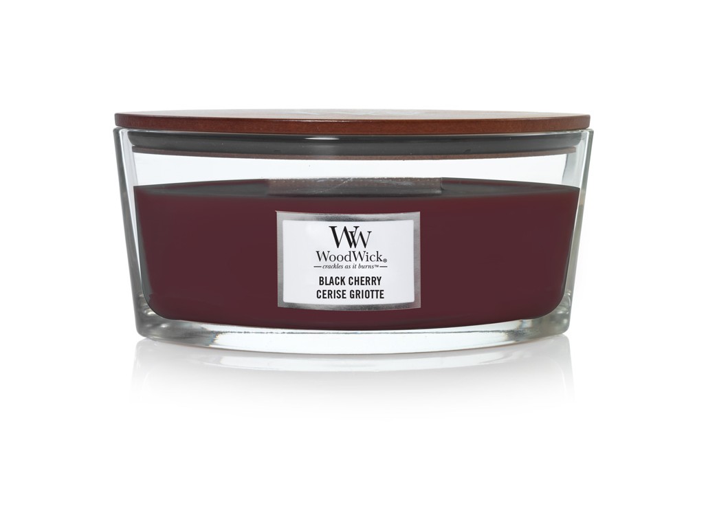 WoodWick Black Cherry sviečka loď