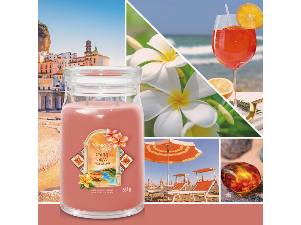 YANKEE CANDLE CAPRI GLOW SIGNATURE VEĽKÝ
