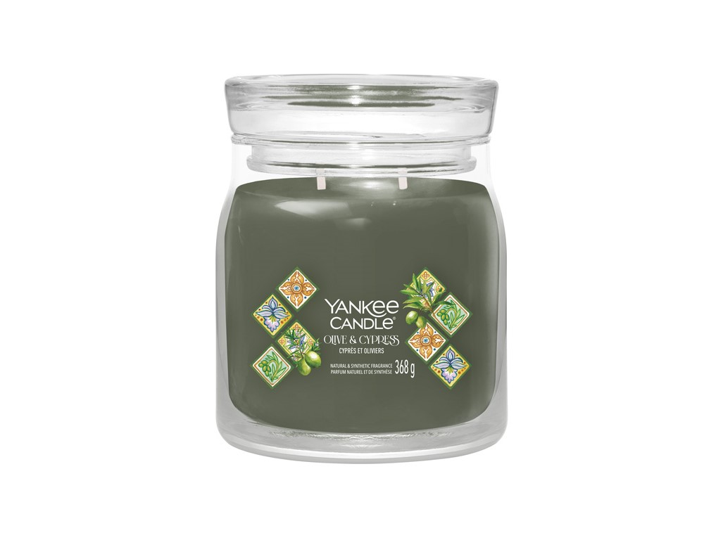 YANKEE CANDLE OLIVE & CYPRESS SIGNATURE STREDNÁ