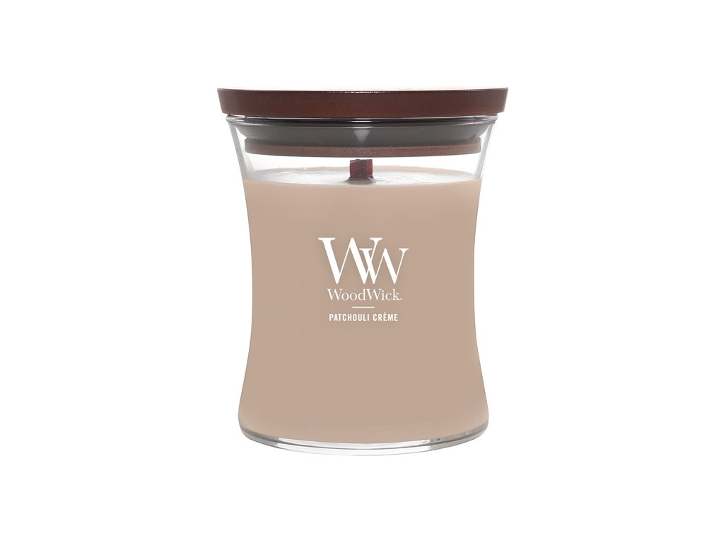 WoodWick Patchouli Créme váza stredná