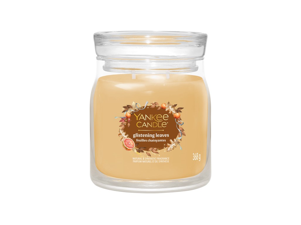 YANKEE CANDLE GLISTENING LEAVES SIGNATURE STREDNÁ