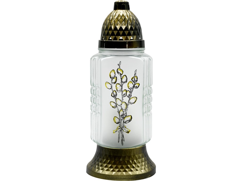 Cintorínske sklo 27cm vklad 80g 24h. mačičky