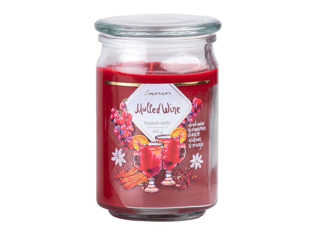 Vonná sviečka Emocio Mulled Wine 93×142 mm so skleneným viečkom
