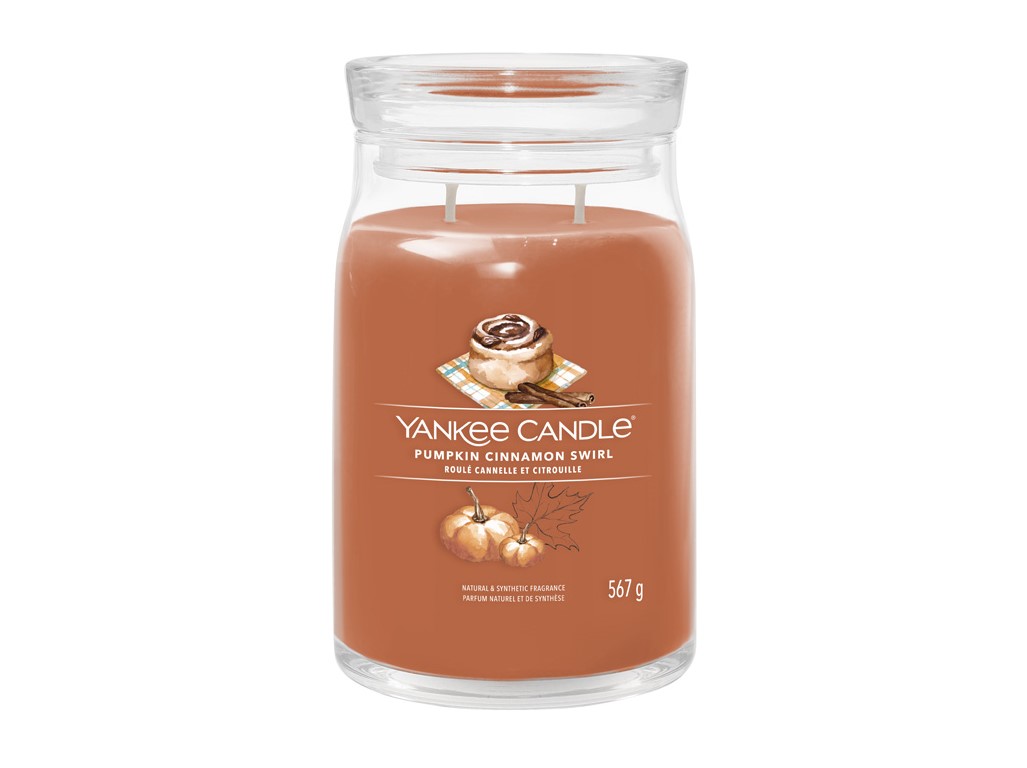 YANKEE CANDLE PUMPKIN CINNAMON SWIRL SIGNATURE VEĽKÝ