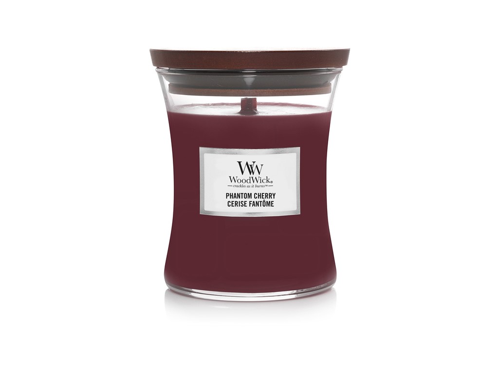 Woodwick Phantom Cherry sviečka stredná