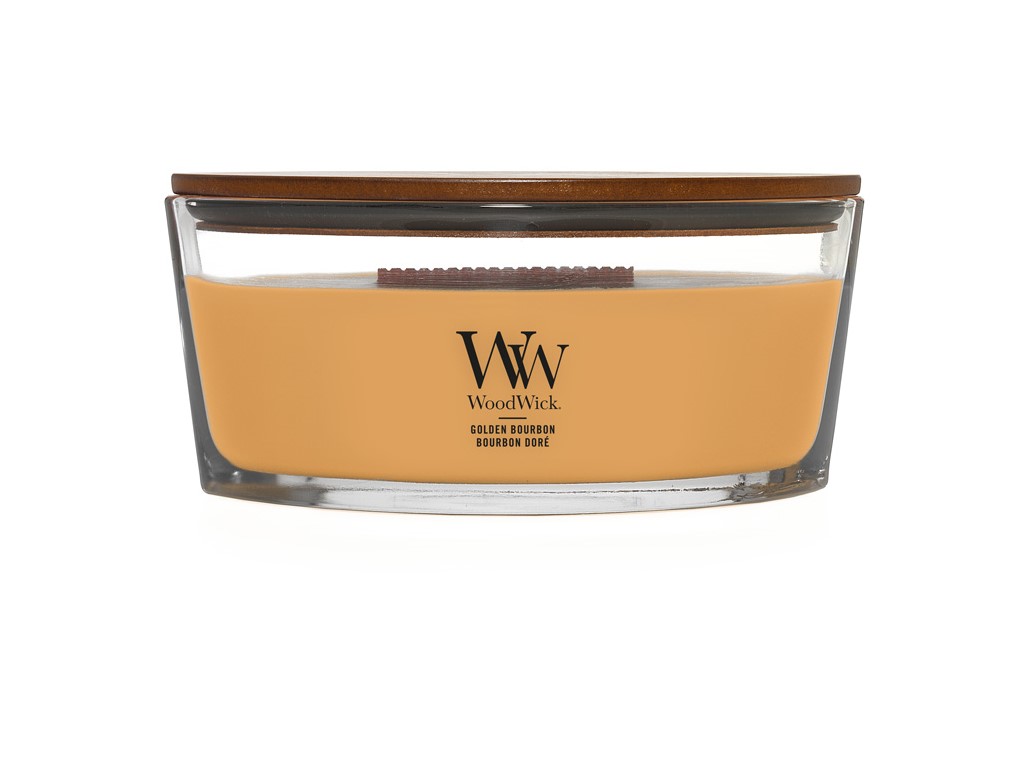 WoodWick Golden Bourbon sviečka loď