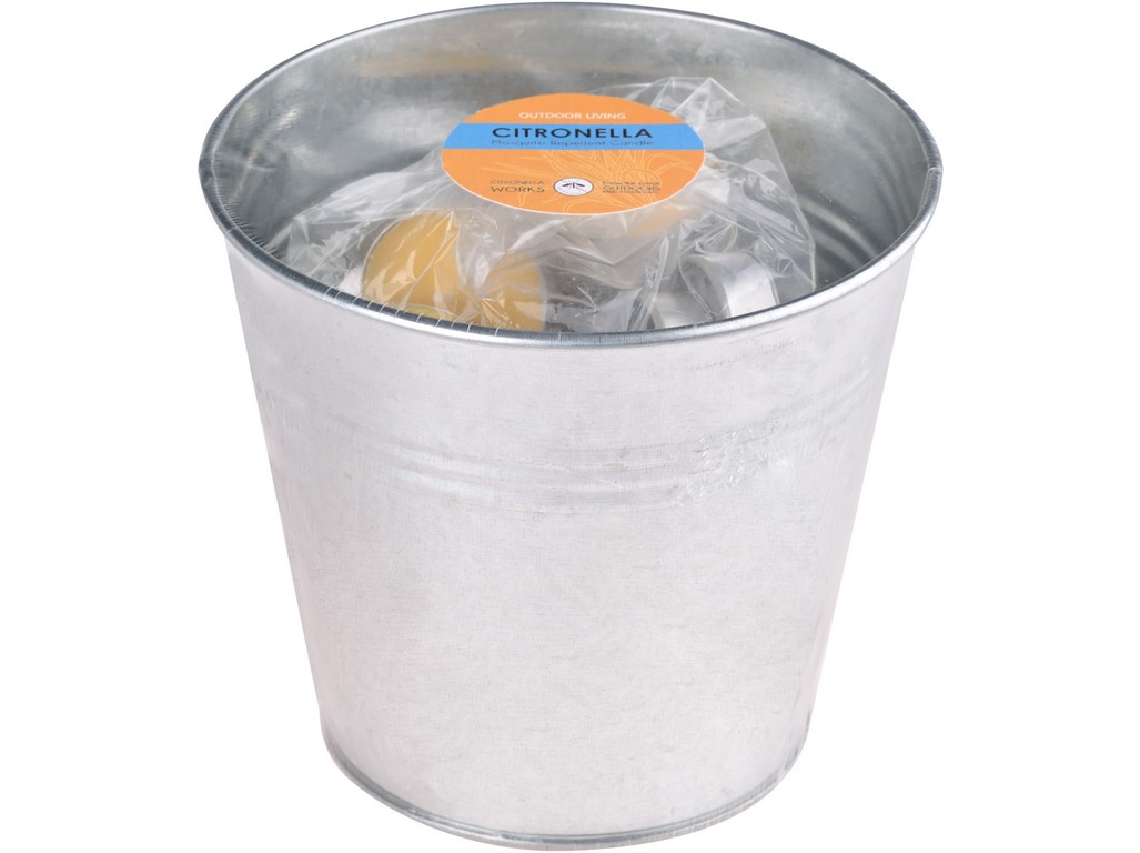 Citronella čajová sviečka v plechovom vedierku 40 ks