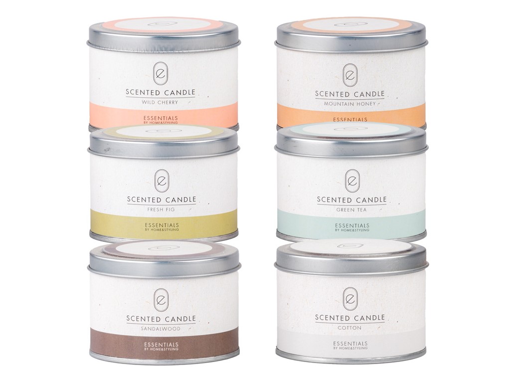 Sviečka v plechu vonná mix farieb 83x57mm