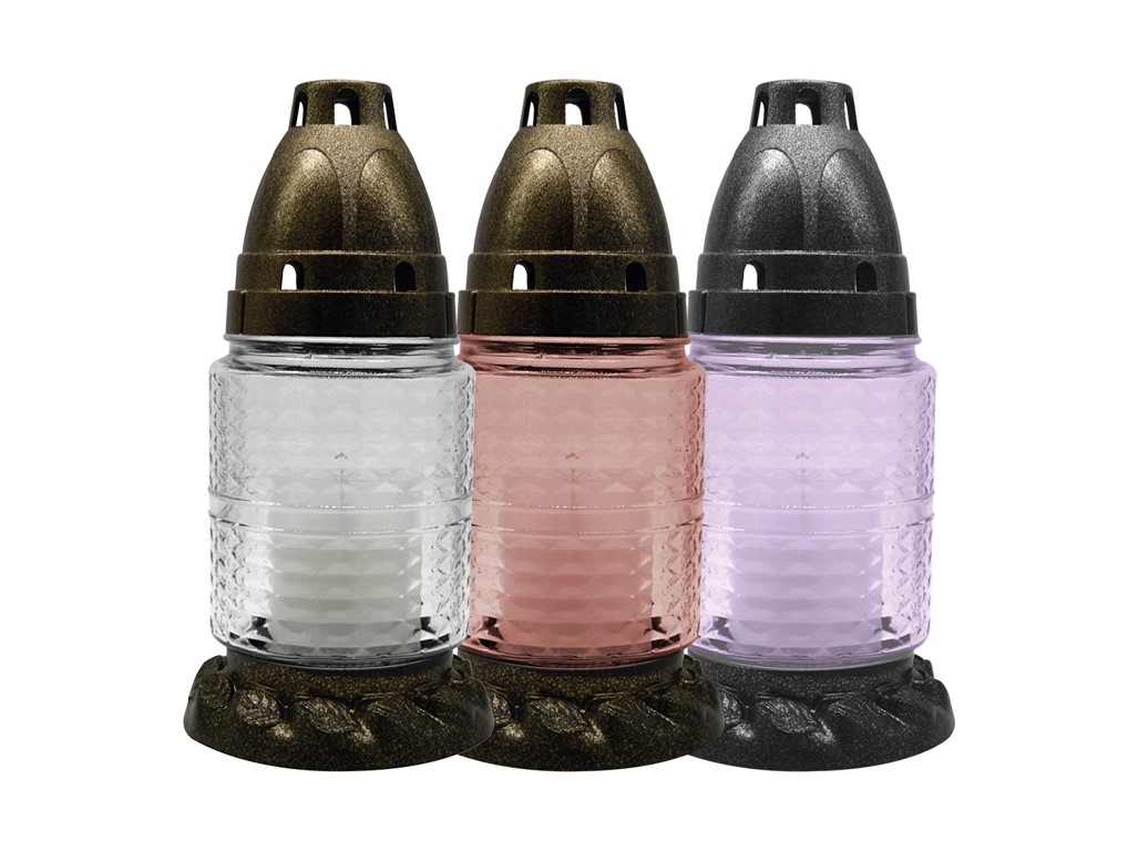 Cintorínske sklo 17cm vklad 30g 9h. mix farieb