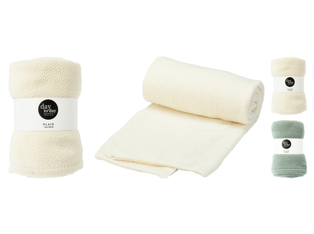 Pletená deka 160×130 cm – mix farieb zelená, biela