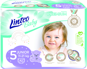 Linteo Baby Premium Junior detské plienky 11 až 21 kg, 42 ks
