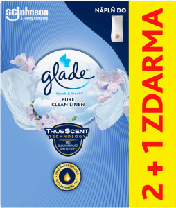 Glade náplň osviežovača vzduchu Touch Fresh Pure Clean Linen 3× 10 ml