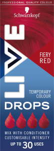 Schwarzkopf Live Drops Ohnivá červená farbiace kvapky na vlasy, 30 ml