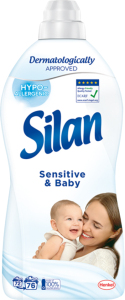 Silan aviváž Sensitive & Baby 76 pranie, 1672 ml