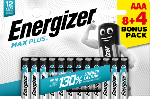 Energizer Batéria Max Plus AAA mikrotužková batéria, 8+4 ks