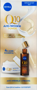 Nivea Expertné duálne sérum proti vráskam a denný krém Q10 Anti-Wrinkle Expert 30ml + 50ml