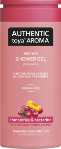 Authentic Toya Aroma sprchový gél brusnice a nektárinky, 400 ml