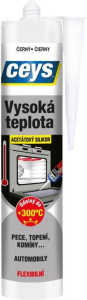 Ceys Silikón acetát vysoká teplota, čierny, 280 ml