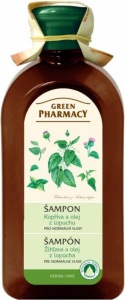 Green Pharmacy šampón pre normálne vlasy so žihľavou a lopúchom 350 ml