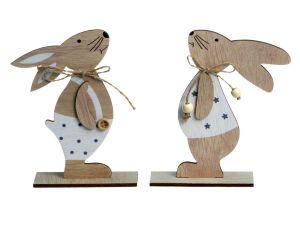 Dekorácia drevená 15-19cm zajac