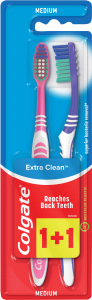 Colgate zubné kefky Extra Clean, stredná tvrdosť, balenie 1+1