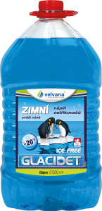 Velvana Glacidet Ice Free -20 ° C, nemrznúca zmes do ostrekovačov, 5 l