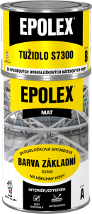 EPOLEX S2300 farba základná na kov, šedý mat + Epolex S7300 tužidlo, sada 1,18 kg
