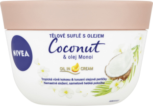 Nivea Coconut & Monoi oil telové suflé s olejom, 200 ml
