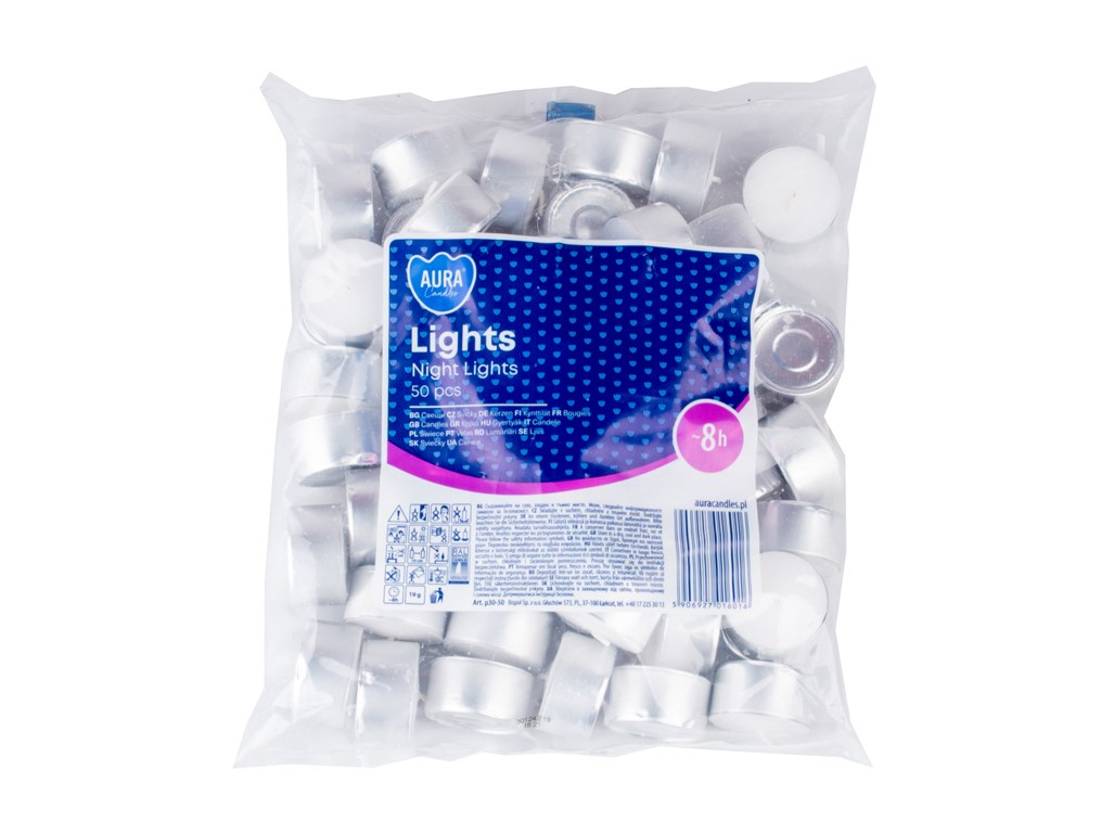 Čajové sviečky ~8 hod. 50 ks v sáčku