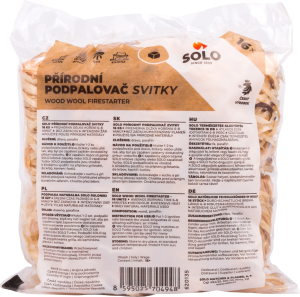 Solo prírodná drevitá vlna podpaľovač zvitky, 16 podpalov