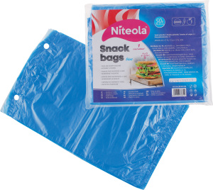 Niteola desiatové vrecká, HDPE, 20 × 30 cm, hrúbka 12 µ, modré, 50 ks
