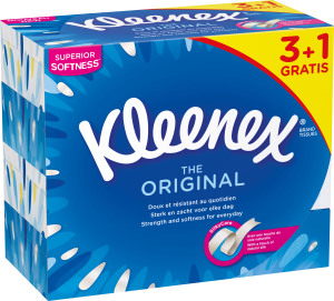 Kleenex Original 3vrstvové papierové vreckovky v krabičke, 4× 72 ks