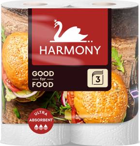 Harmony Good For Food Burger 3-vrstvové papierové utierky 16,5 m, 2 rolky
