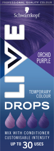 Schwarzkopf Live Drops Fialová orchidea farbiace kvapky na vlasy, 30 ml