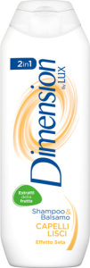 Dimension by LUX 2v1 šampón a balzam na rovné vlasy, 250 ml