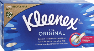 Kleenex Original 3vrstvové papierové vreckovky v krabičke, 72 ks