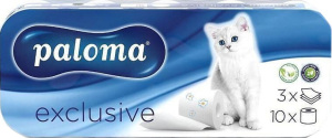 Paloma 3-vrstvový toaletný papier Exclusive Plus White, 8 roliek