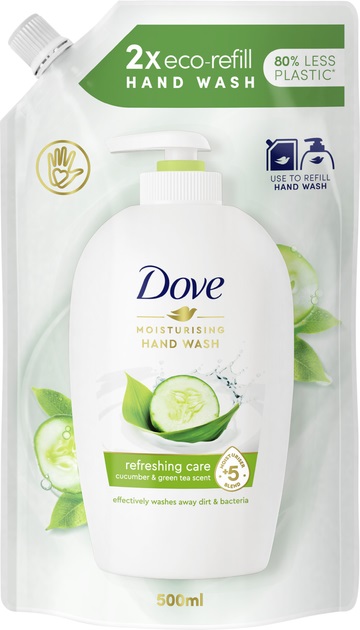 Dove tekuté mýdlo NÁPLŇ 500ml Fresh Touch Cucumber Ks