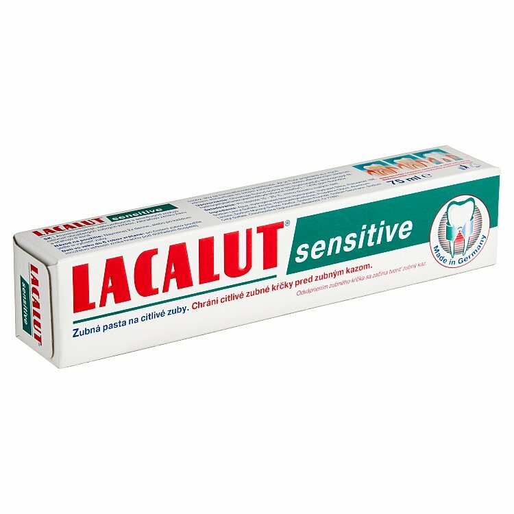 Lacalut zubní pasta 75ml Sensitive + Zubní nit Ks