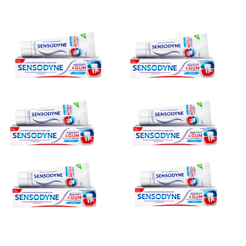 Sensodyne Sensitivity&Gum zubná pasta 6x75ml