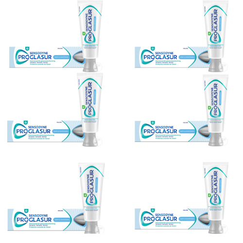 Sensodyne ProGlasur Gentle Whitening Dentifrice Tube 6x75ml