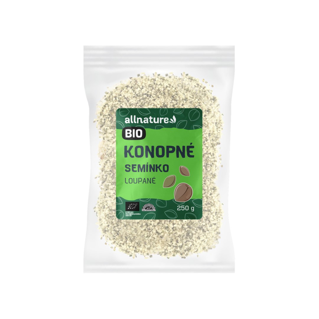 Allnature Konopné semienko lúpané BIO RAW 250 g