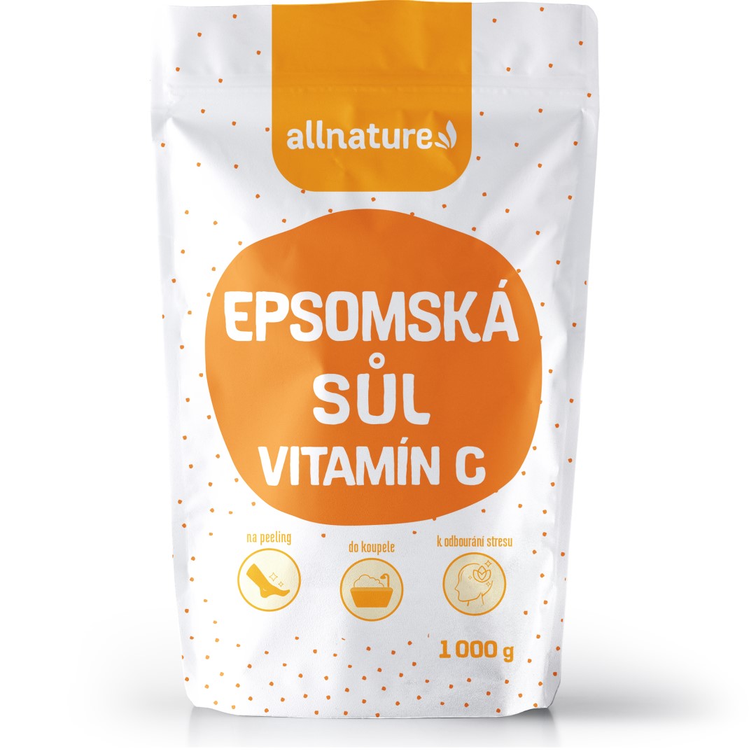 Allnature Epsomská soľ Vitamín C 1000 g
