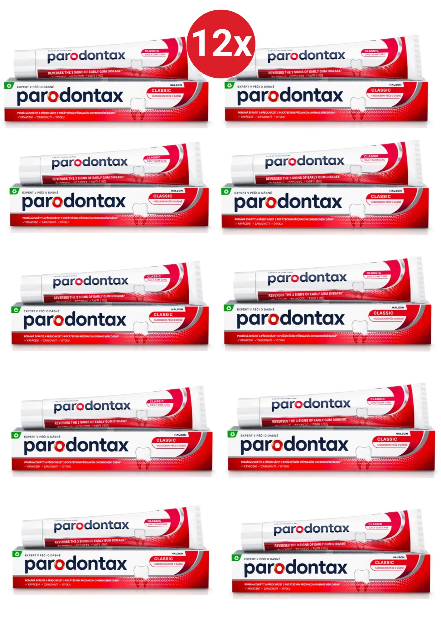 Parodontax Classic zubná pasta 12x75 ml