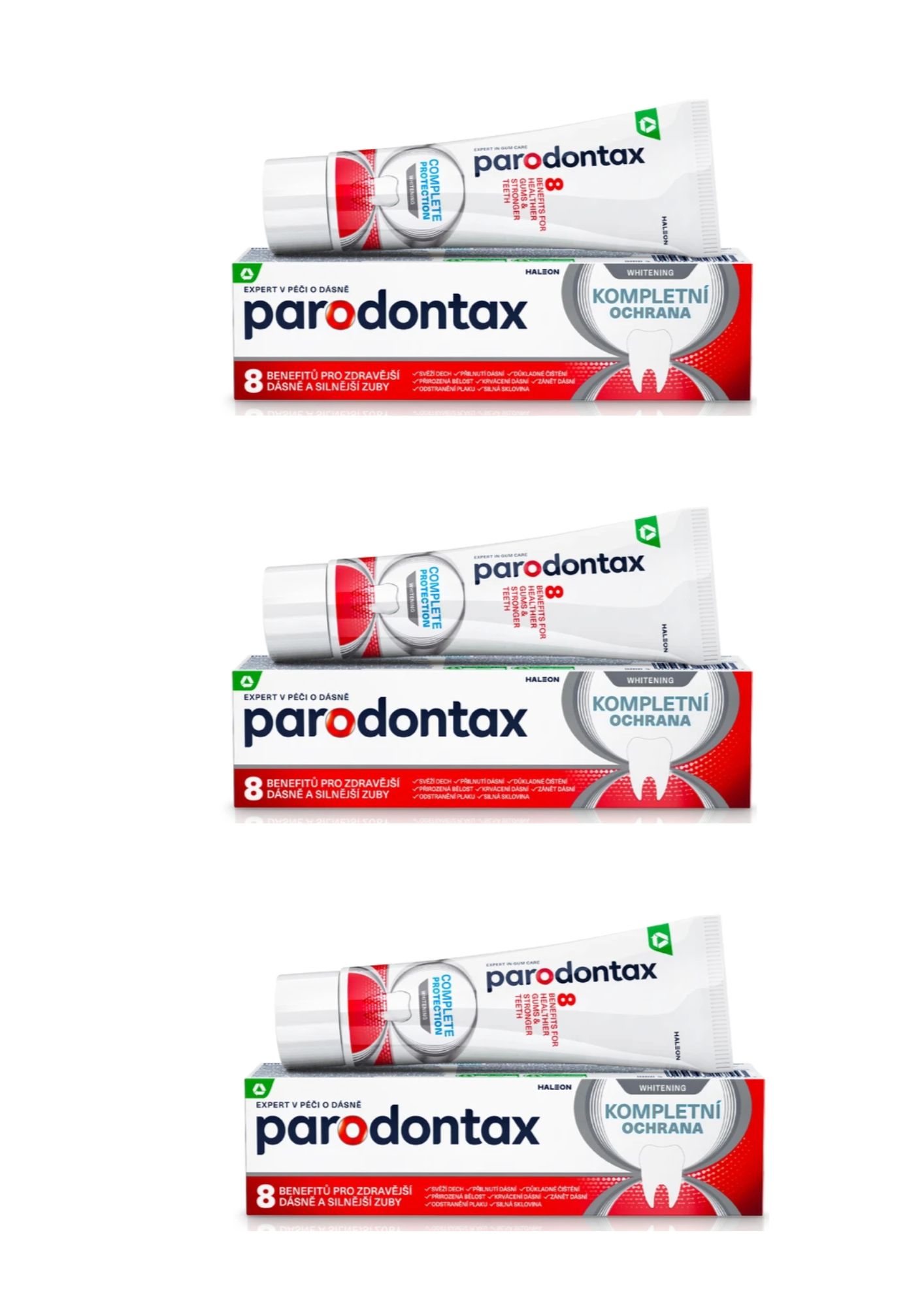 Parodontax Complete Protection Whitening zubná pasta 3x75 ml