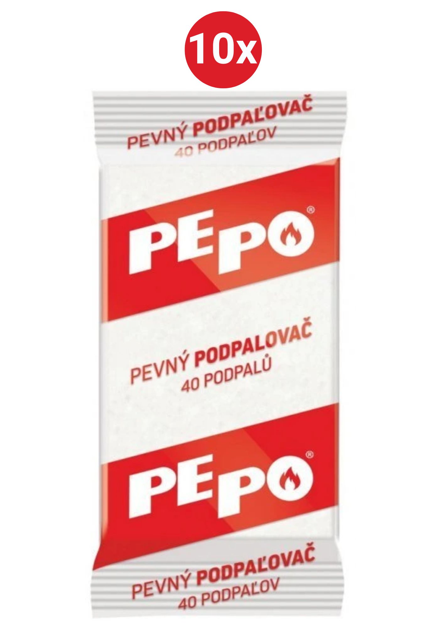 PE-PO pevný podpaľovač, 10x40 podpalov