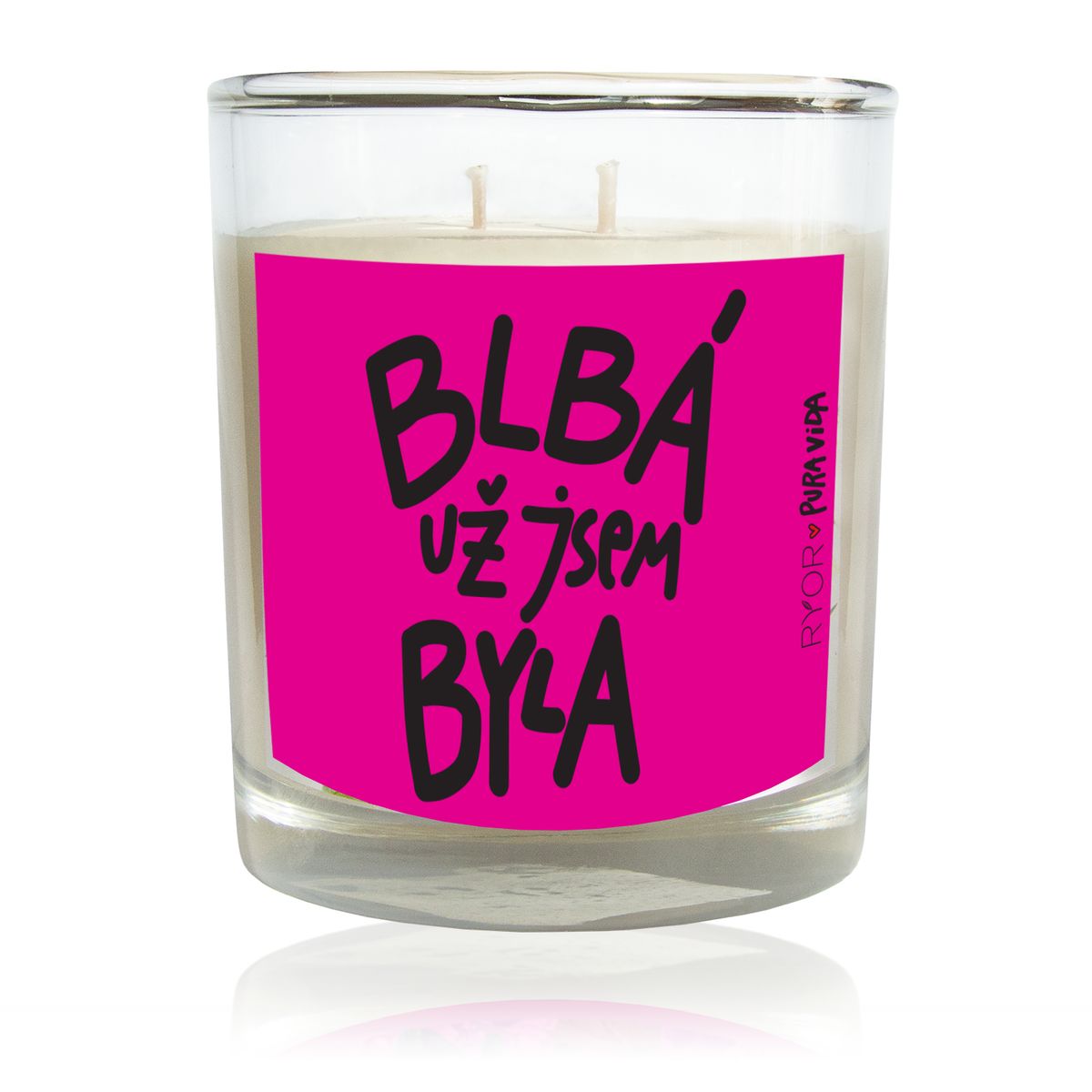 Ryor - PuraVida sviečka s upokojujúcou vôňou medovky BLBÁ UŽ SOM BOLA - 210 g