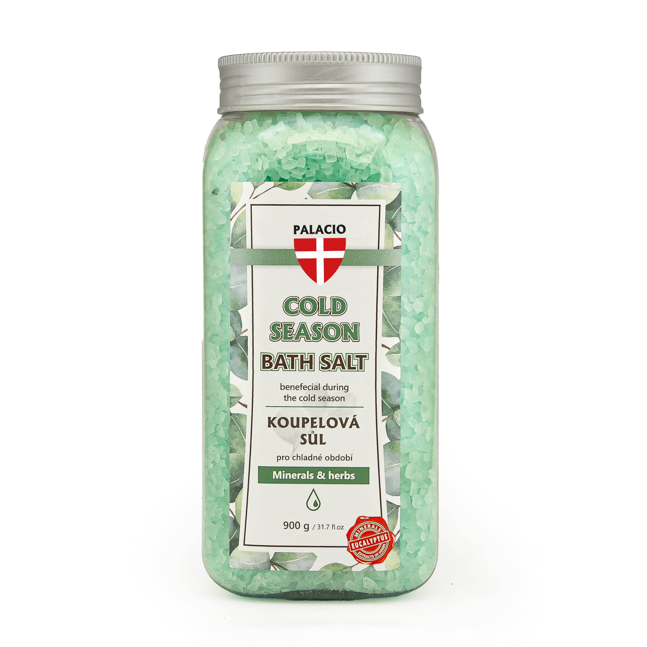 PALACIO Cold Season Eukalyptus kúpeľová soľ, 900 g