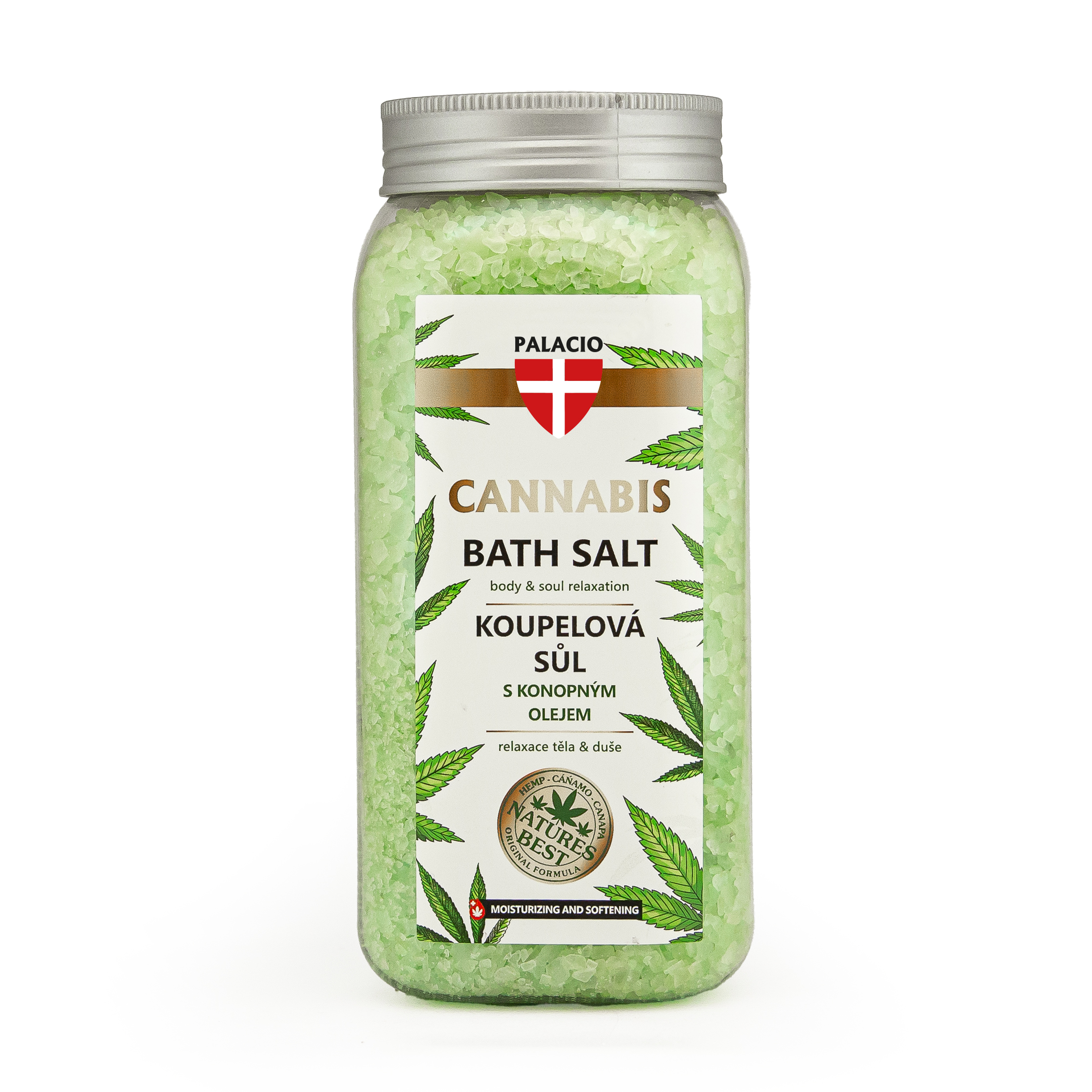 PALACIO Konopná kúpeľová soľ, 900 g