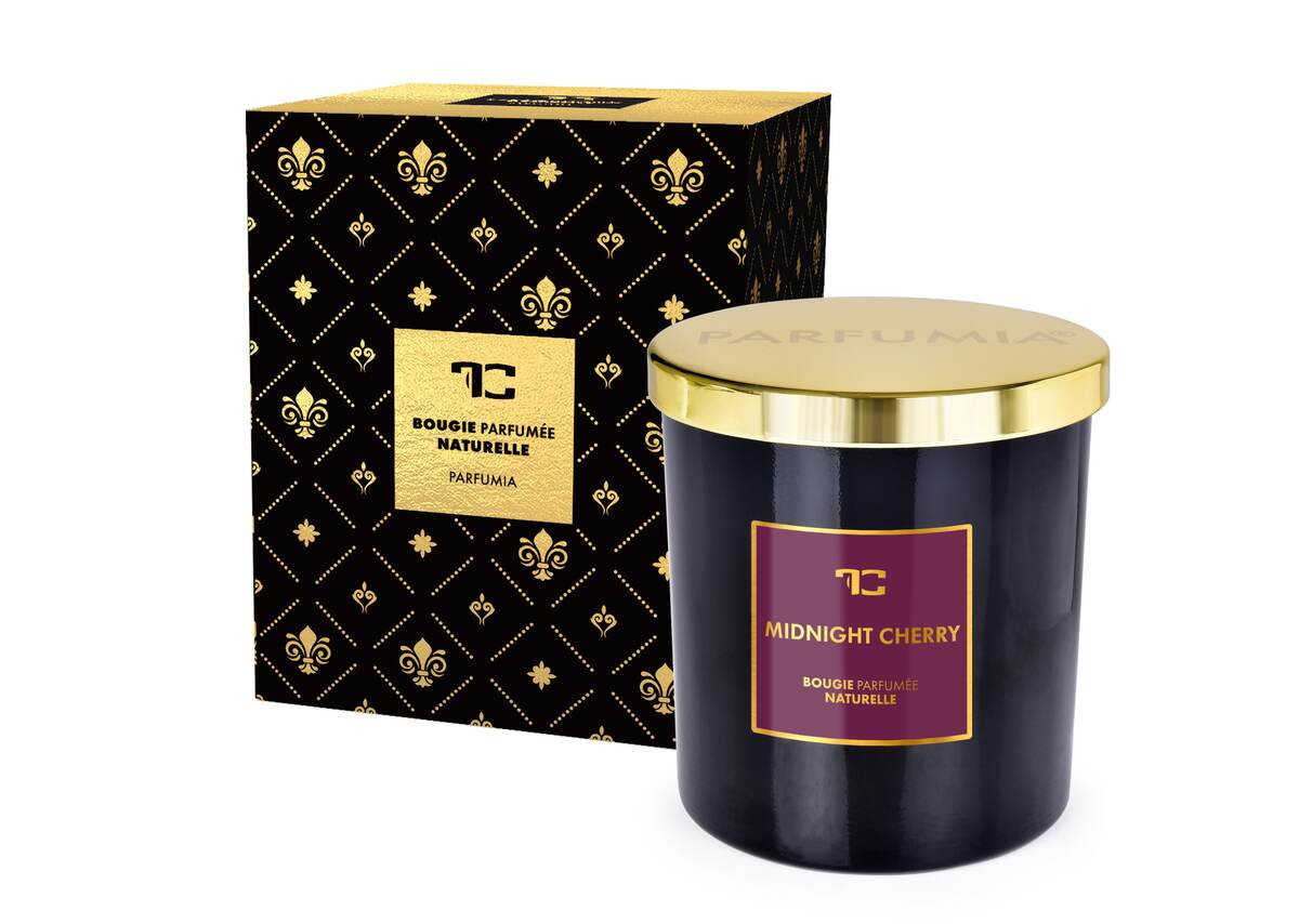 MIDNIGHT CHERRY | sójová vonná sviečka | PARFUMIA® | 250 ml